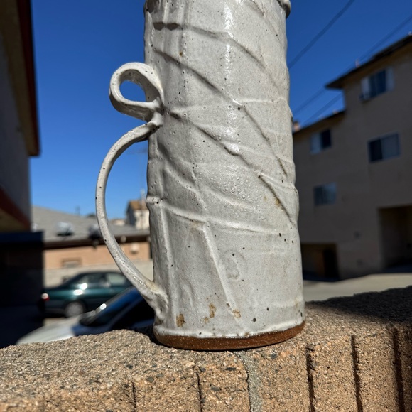 Vintage studio pottery ceramic decorative pitcher - Picture 7 of 8